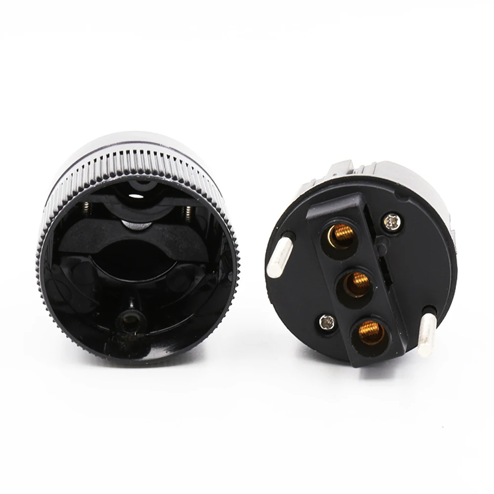 2 قطعة عالية الجودة مرحبا نهاية الصوت مرحبا نهاية 24 كيلو مطلية بالذهب/الروديوم مطلي Schuko الاتحاد الأوروبي قابس طاقة لتقوم بها بنفسك كابل الطاقة الرئيسي