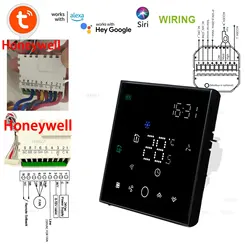 TUYA smart thermostat Wifi replaceable 24V Honeywell temperature 3-speed fan wireless controller supports R C L