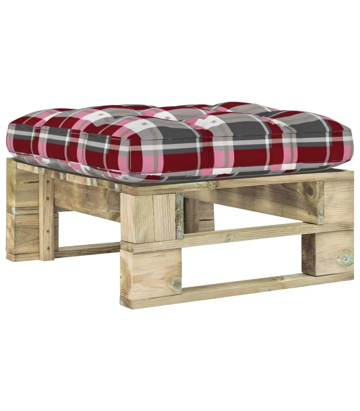 Pine Wood Green Garden pallet Ottoman outdoor modular sofas impregnated