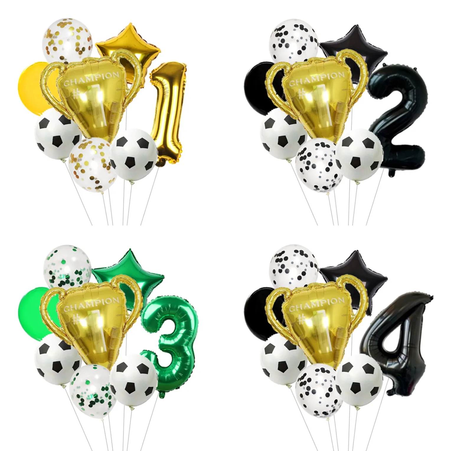 Ballons de football imprimés simples pour la décoration de fête d'anniversaire des garçons, thème sportif, fournitures de ballons gonflables pour fête en intérieur