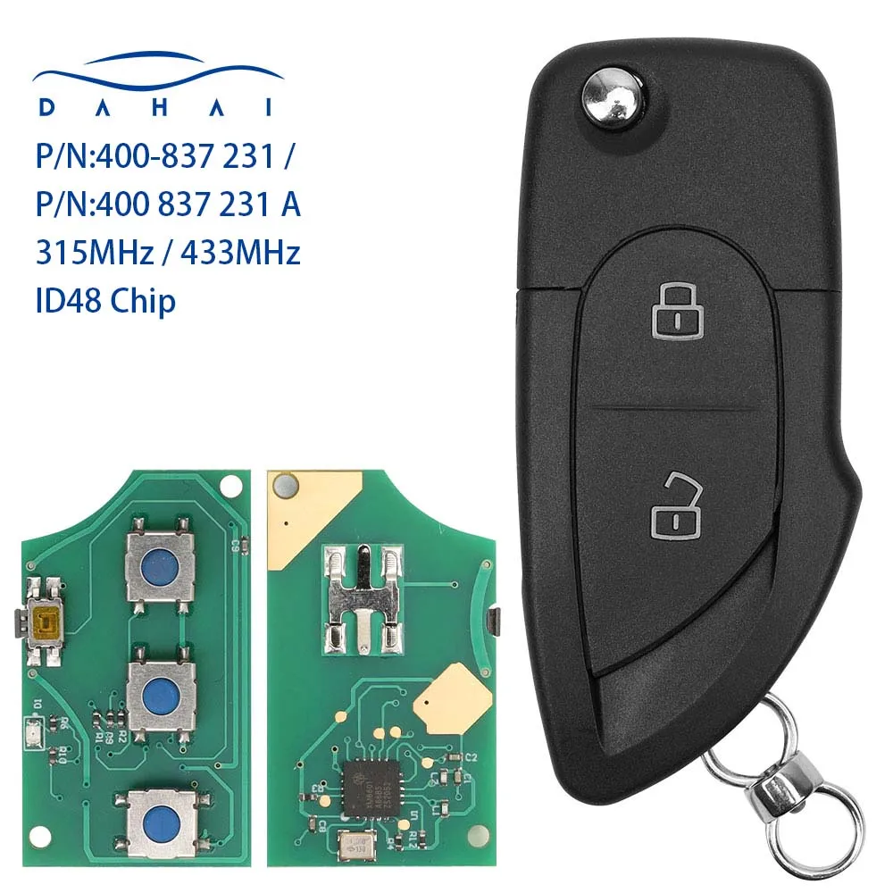 

dahai car key MYT8Z0837231 315MHz/ ID48 Chip Keyless Smart Remote Key Fob for Lam-borghini Gallardo