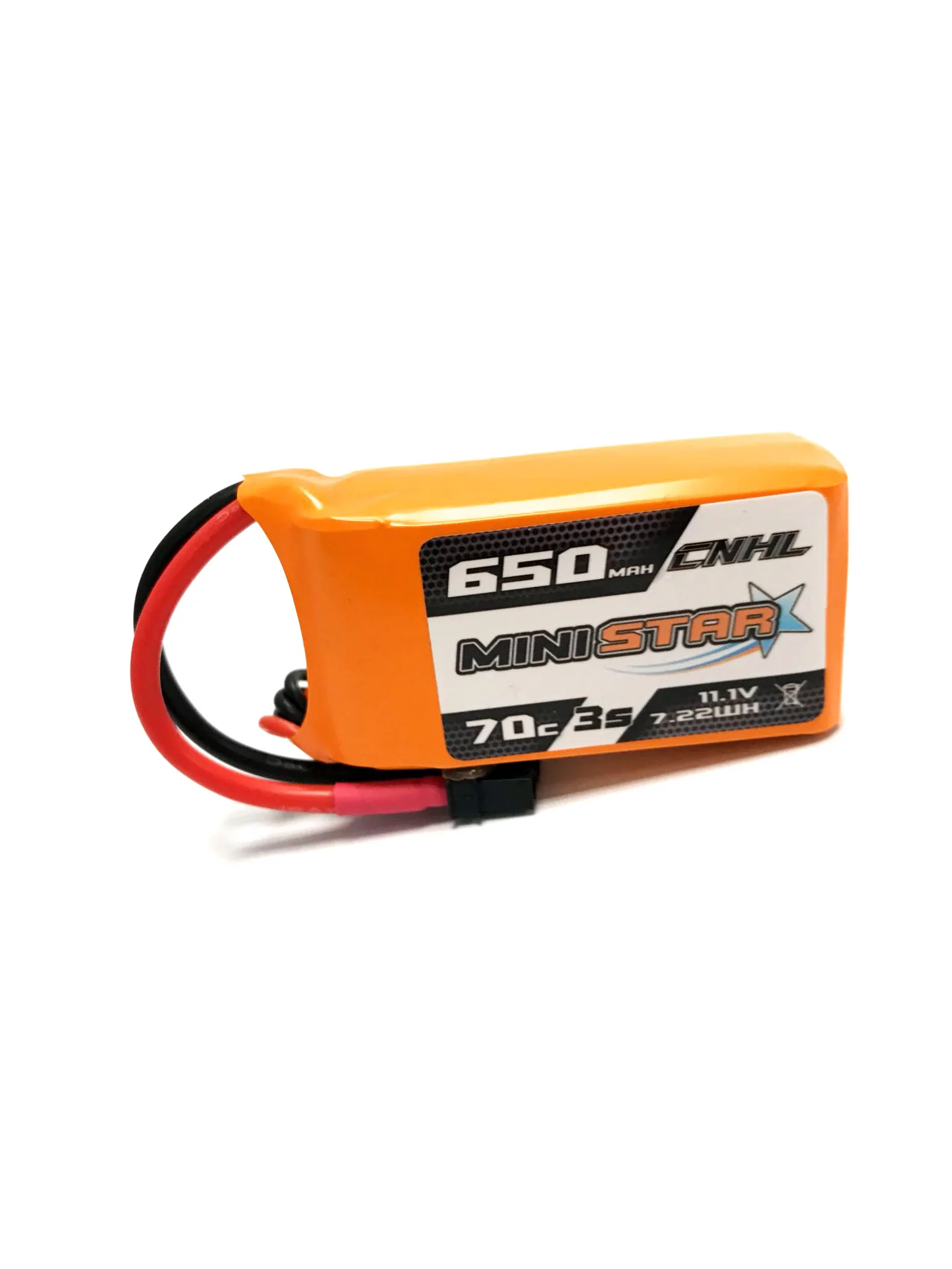 Batería Lipo CNHL MiniStar 650mAh 11.1V 3S 70C con XT30U para Avión RC, Quadcopter, Helicóptero, Dron de Carreras FPV, 2 Piezas