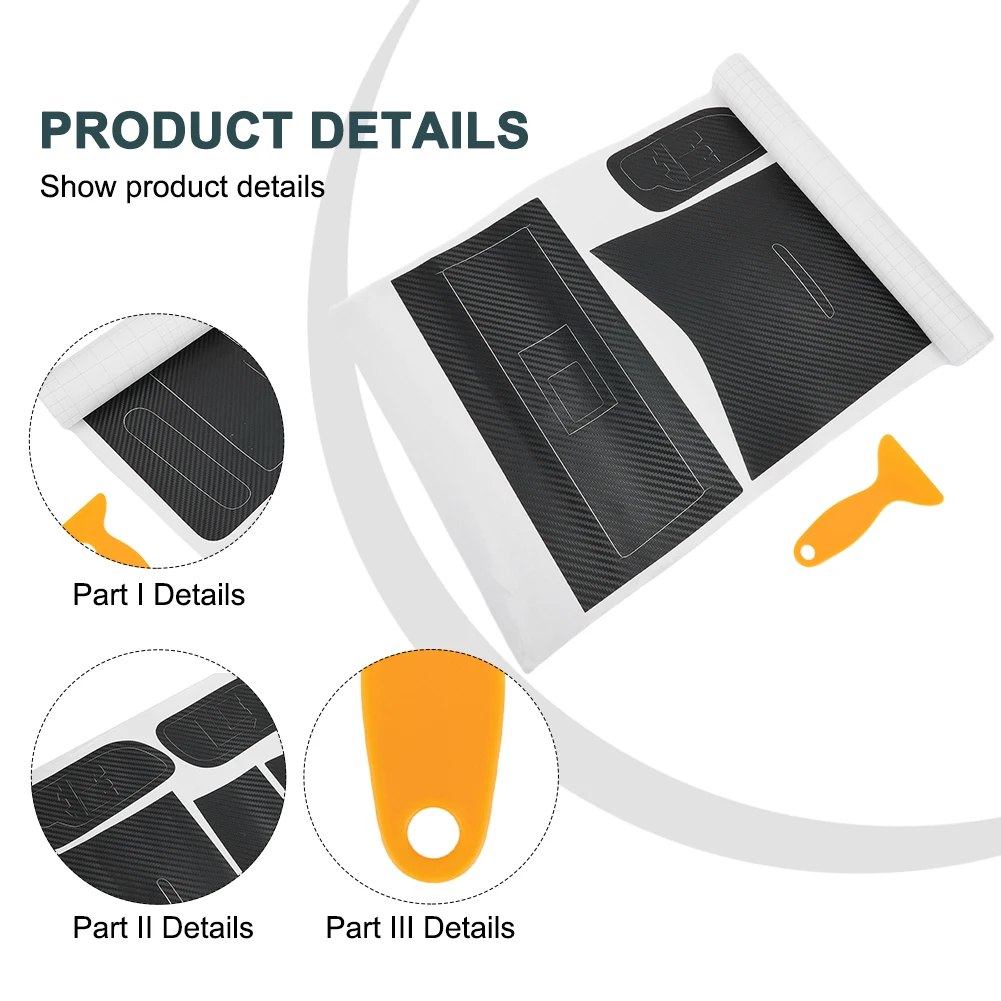 

Высокое качество, новая внутренняя наклейка, сменная отделка, виниловая отделка автомобиля, центральные детали из углеродного волокна, аксессуары, наклейки на консоль