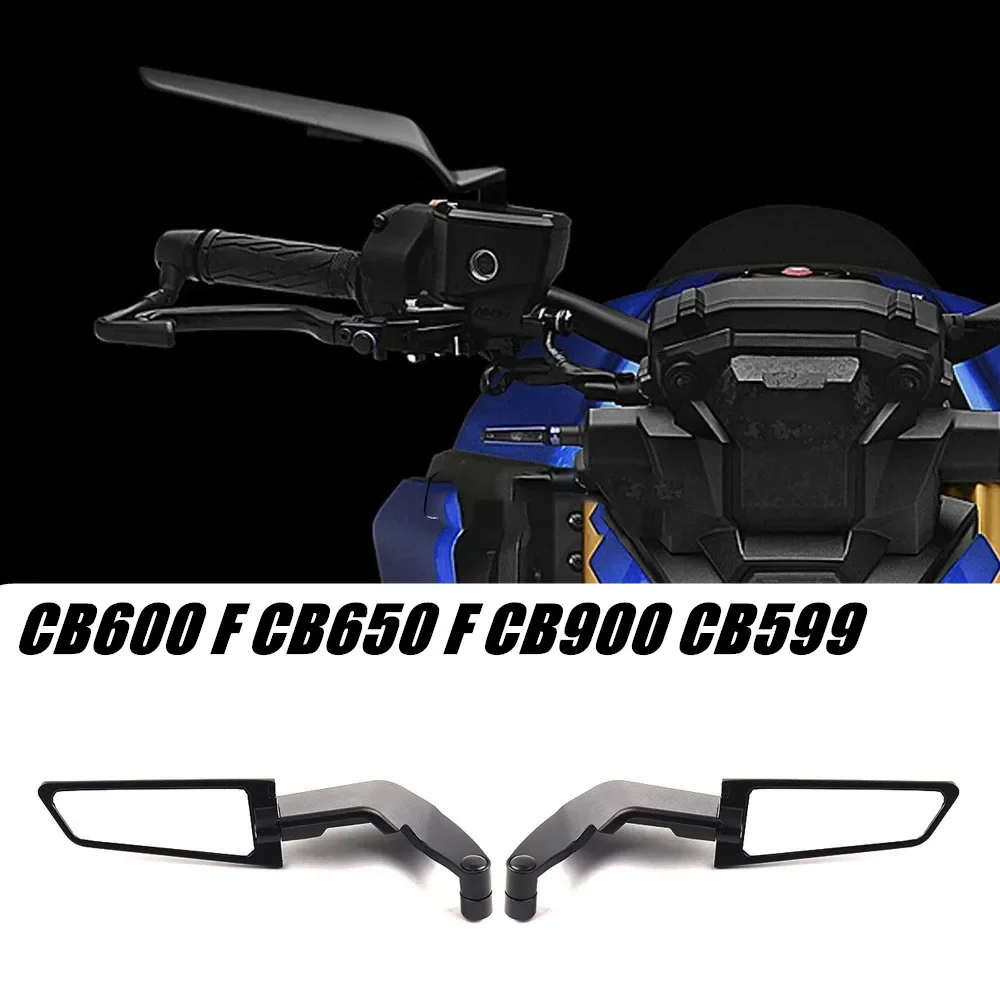 

ДЛЯ HONDA CB600 650 F 900 599 мотоциклетное зеркало заднего вида, крыло, аэродинамические вращающиеся боковые зеркала из алюминиевого сплава, широкий угол обзора