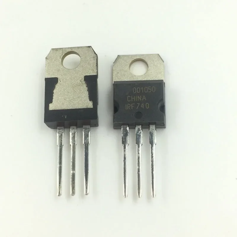 20 قطعة/الوحدة IRF740 FET N-قناة TO-220 في خط الصمام الثلاثي مشرق دبوس القصدير