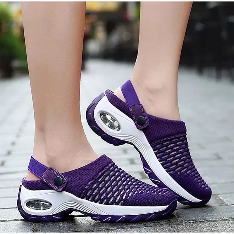 LadiesSummer Platform Sandals Women Mesh Sneakers Breathable Slip Buckle Strap Female Beach Outdoors Shoes Woman Sandalias Mujer