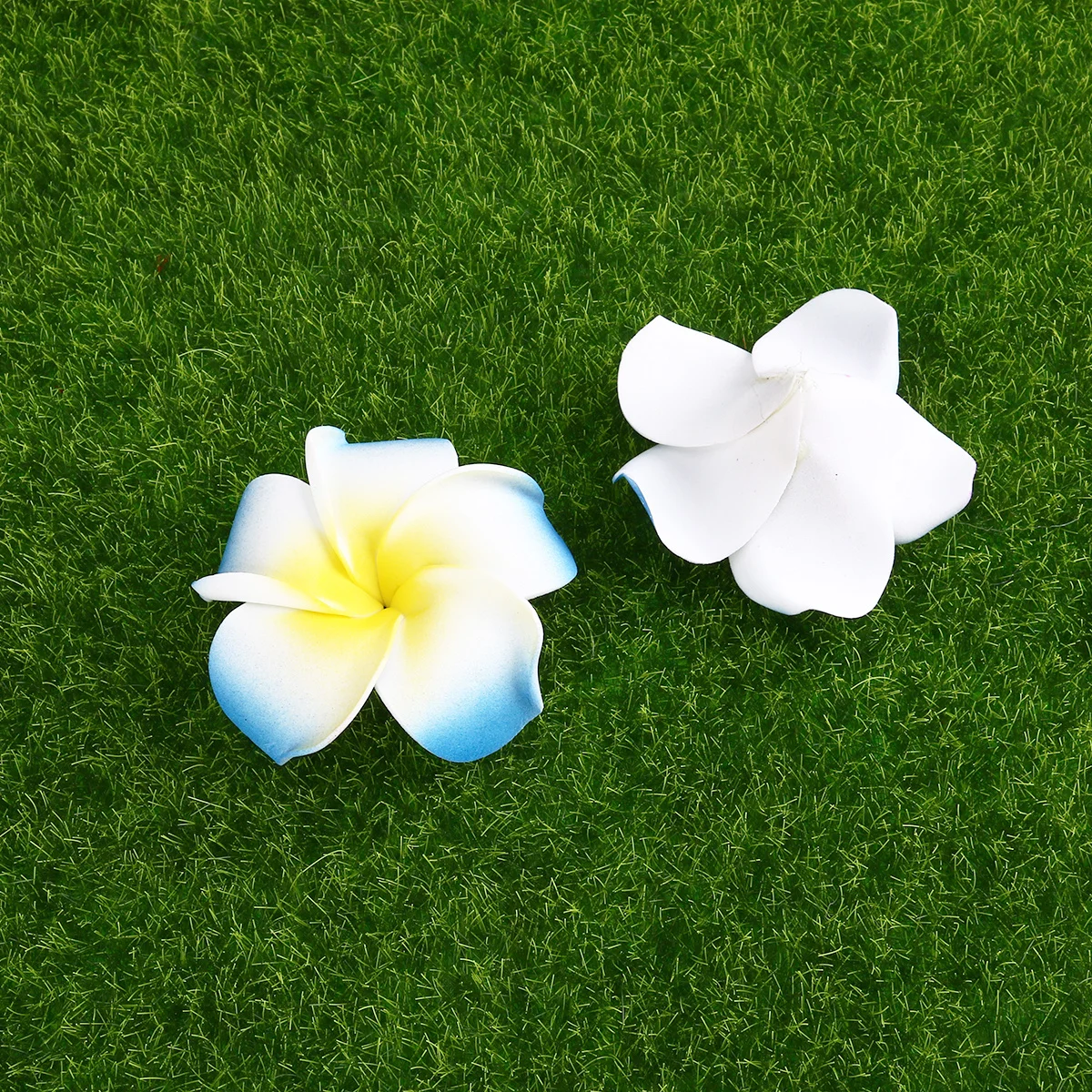 

Artificial Plumeria Flowers 6cm PE Foam Frangipani Blossoms 100pcs Wedding Decoration Egg Flower Hawaiian Wreath