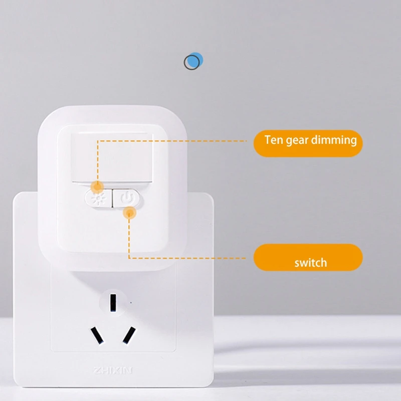 Lampada di controllo del suono e della luce luce notturna decorazione della camera da letto Plug In Led per corridoio scale corridoio Baby Room, spina americana