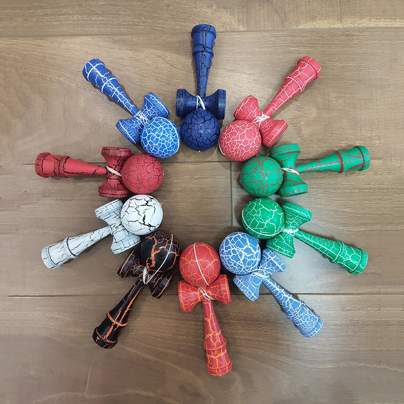 المهنية Kendama لعبة الكرة لعبة خشبية في الهواء الطلق الرياضة الأطفال والكبار في الهواء الطلق الكرة الرياضة الكراك خشب الزان تصميم ملون