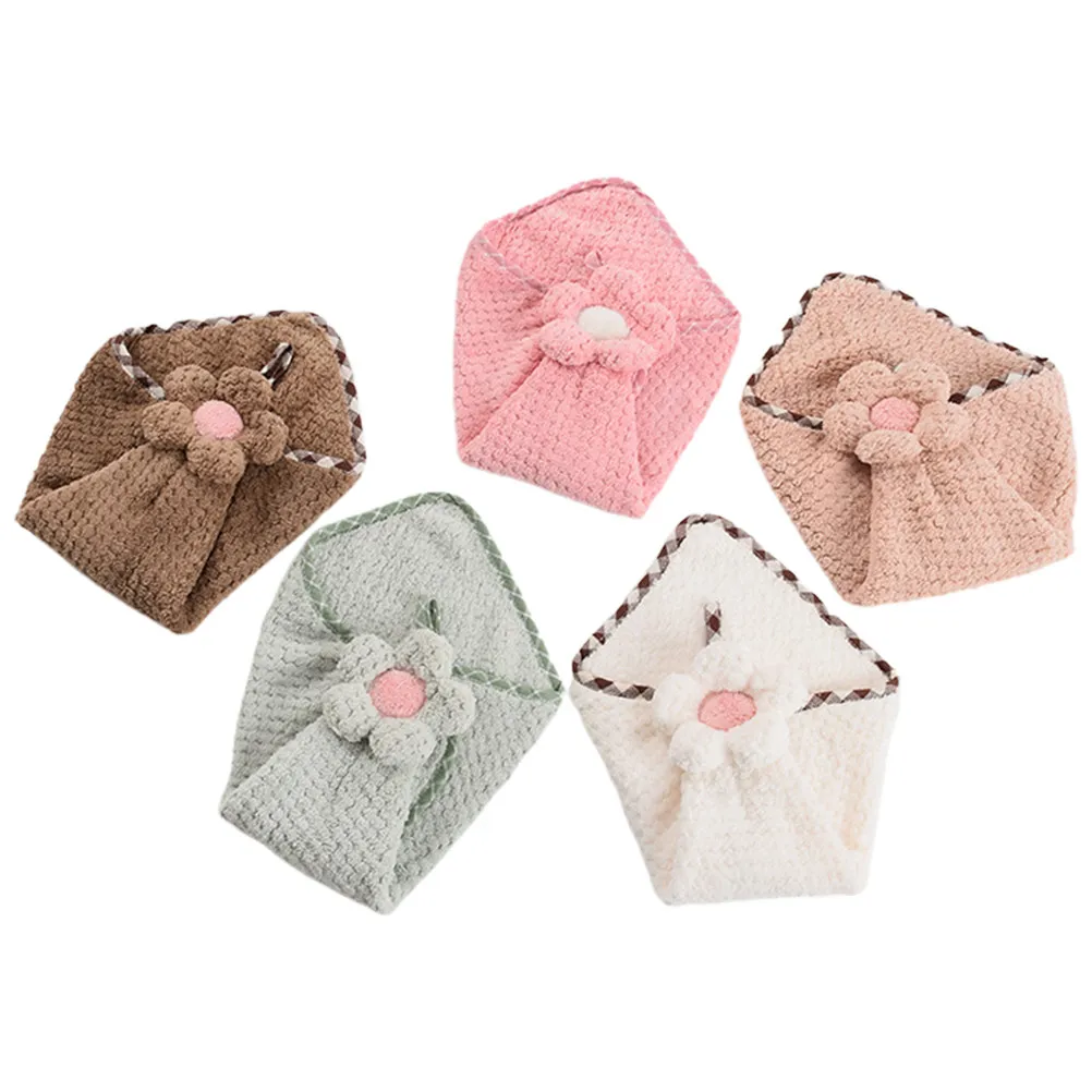 

5 шт. полотенец для рук из кораллового флиса с узором подсолнуха, впитывающие, для кухни, ванной комнаты, уборки, бытовые полотенца