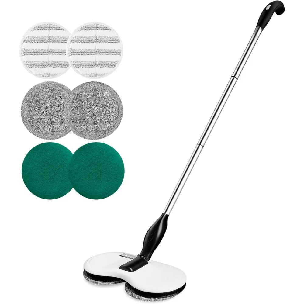 

Cordless Electric Spin Mop for Hardwood Tile Laminate Floor Cleaning, Lightweight Motorised Mopper with Washable Pads