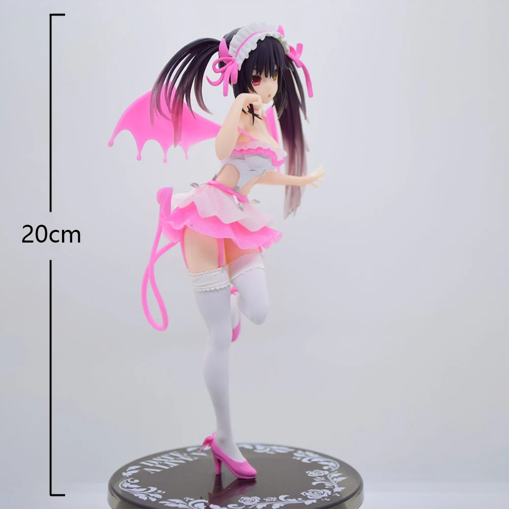 Figurine de bureau en Pvc, Tokisaki Kurumi, support de figurines d'action, décoration, modèle de poupée, jouets de Collection, cadeau de vacances, 20cm