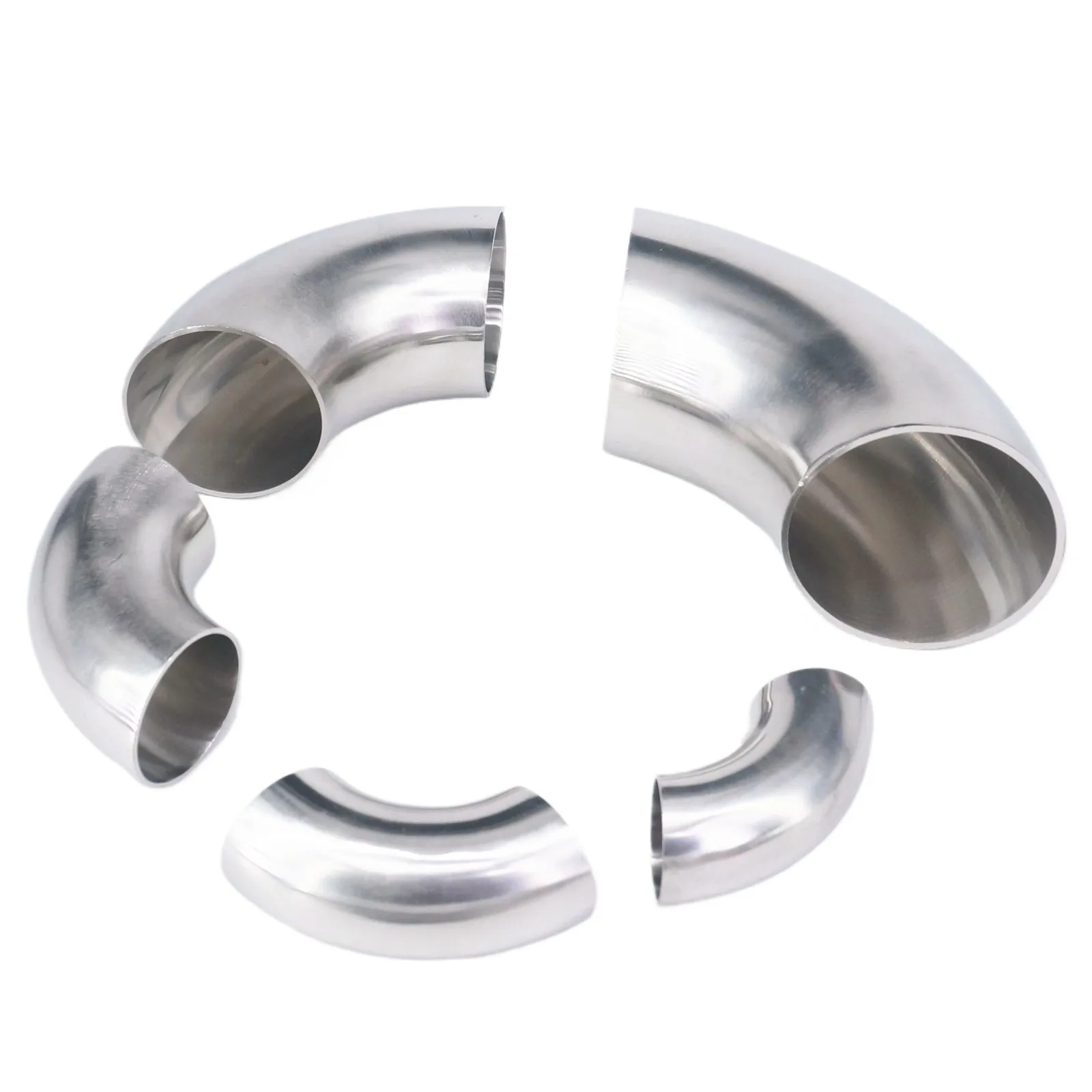 O/D 12.7/16/19/22/25/28/32/34/38/45/51-219mm 304 Stainless Steel Elbow Sanitary Welding 90 Degree Pipe Fittings