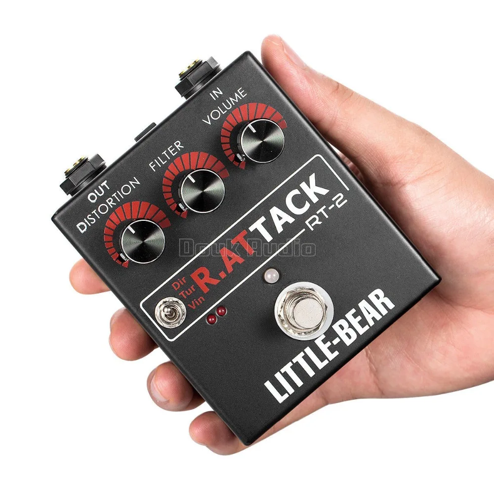 Little Bear HiFi Electric Guitar Effector 3 RAT model DIRTY/TURBO/VINTAGE Stomp Box Pedal LM308AN Guitar Amplifier