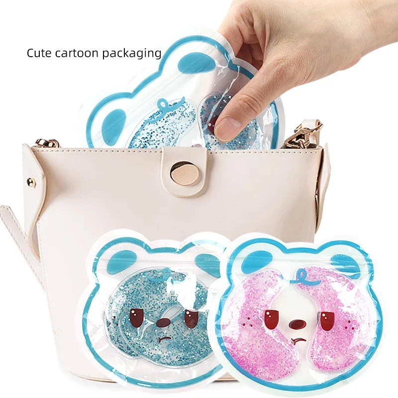 1 paio di Gel Eye Bag Patch Riutilizzabile Gel Eye Ice Pack Hot Cold Eye Patch Riutilizzabili Gel Eye Cooler Riscaldatore Patch Allevia Il Gonfiore