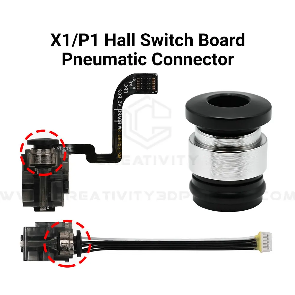 Labx1 3D Printer Hall Switch Pneumatic Connector Extruder Filament Sensor P1P/P1S/X1C 3D Printer Update Accessories