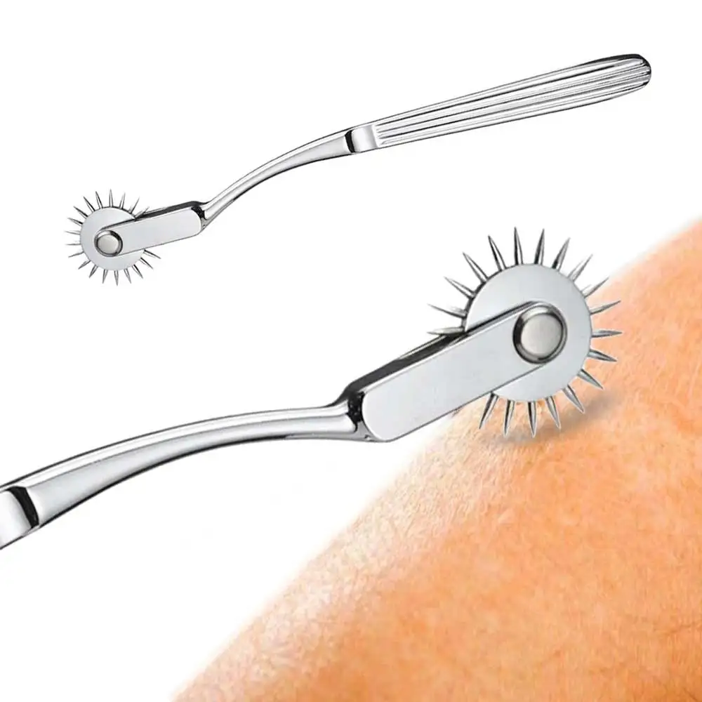 Wartenberg Wheel Neuro Pinwheel Zine Alloy 22 Pins Metal Spikes Diagnostic Pin Wheel for Testing Nerve Sensitivity