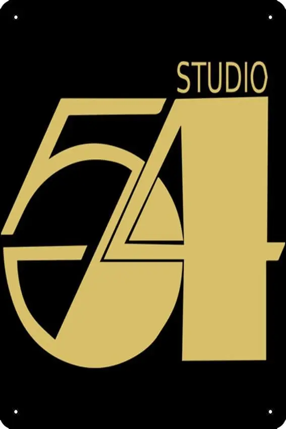 GOLDEN Studio 54 - Night Club - Print Metal Tin Sign Fun Home Art Wall Decor 8x12 Inch