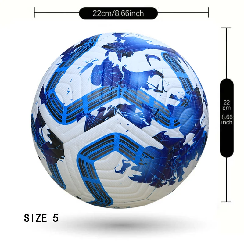 Ballons de Football taille 5, sans couture, PU doux, pour garçons et adultes, entraînement professionnel, résistant à l'usure, haute qualité