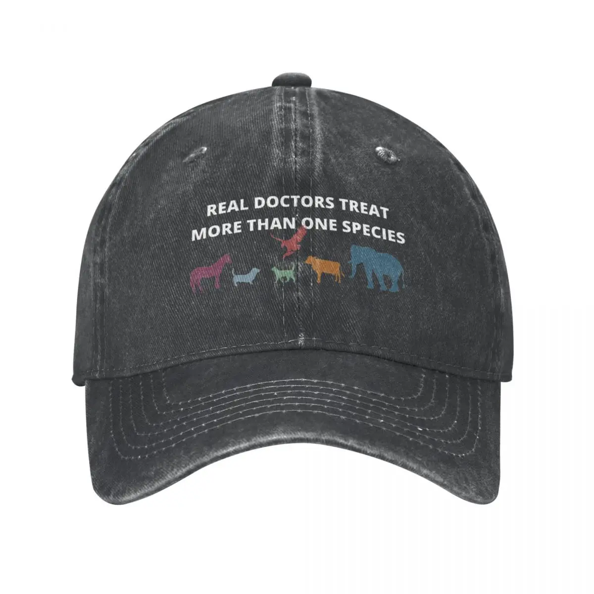 Real doctors treat more than one species-Veterinarian Cowboy Hat Horse Hat Hood summer hat Christmas Women Caps Men's