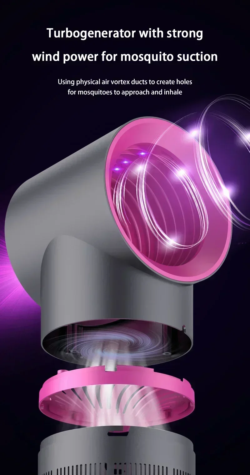 Lenovo Mute Anti-Mücken-Lampe, Ionenreinigung, USB-Anschluss, physikalische Mückenvernichtungslampe, elektrische Fliegenfalle für Haushalt und Außenbereich – Detail 3