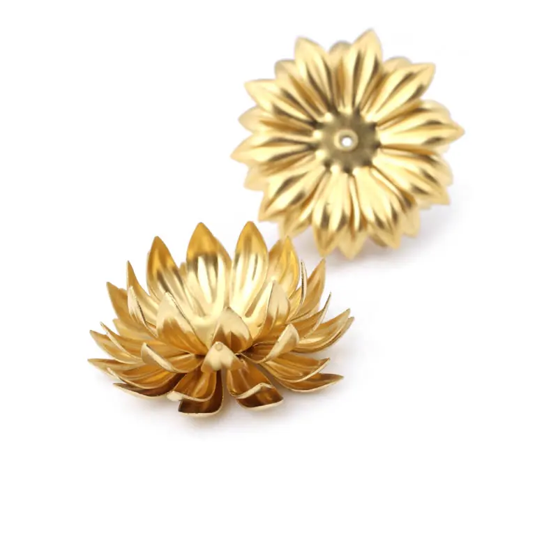 Not plated color Brass 3D Multi-layer Flower High Quality Diy Jewelry Making Supplies Accessories for Women Findings Accessories