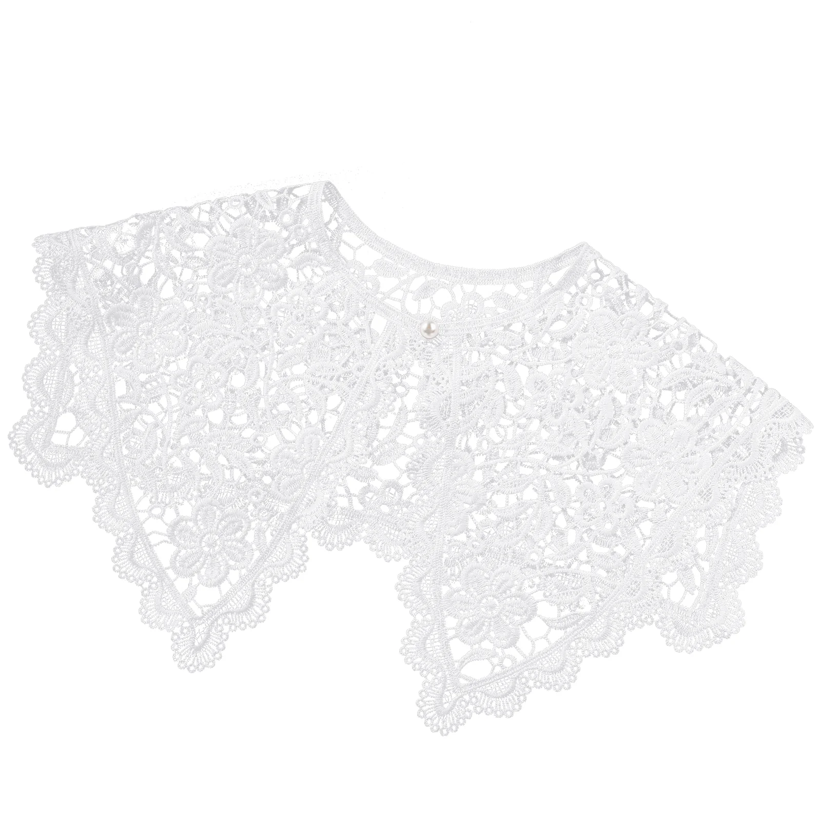 

Openwork Shawl Fake Collar Women Floral for Tank Top Neckline Lace Detachable Decorative False Embroidery Sweaters