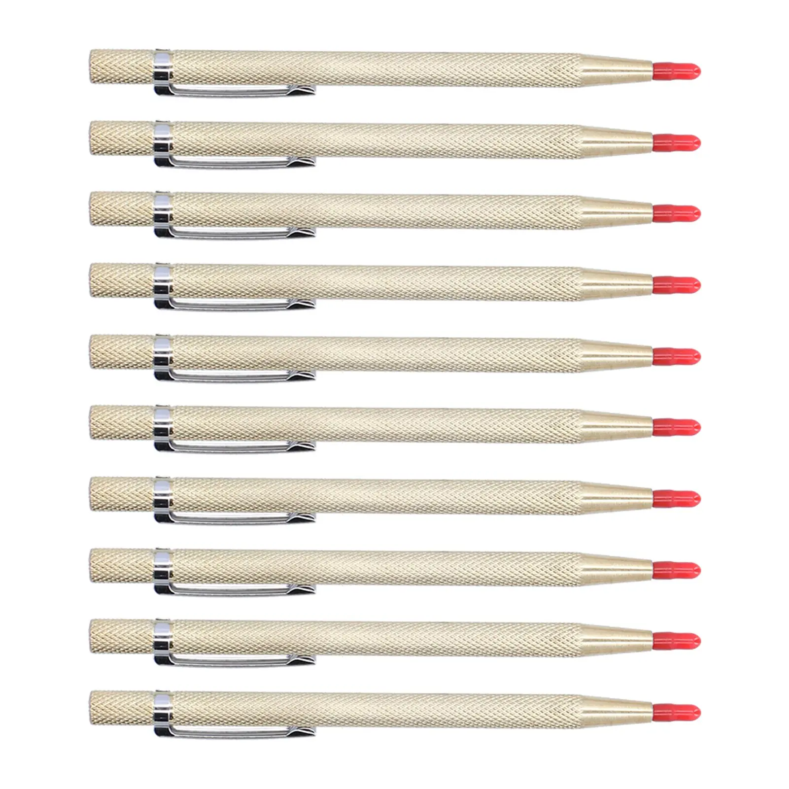 10Pcs Aluminum Etching Pens Tungsten Carbide Tip Scriber Marking Tool for Ceramics Glass MetalGold