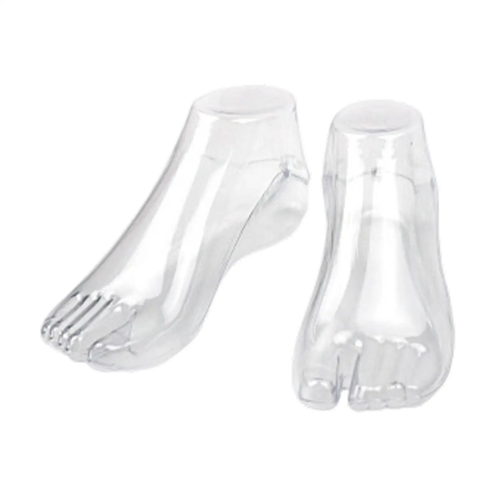 Transparent Sock Display Model Foot Mannequin Tools Premium Polyethylene for Retail Shoe Store Showcase
