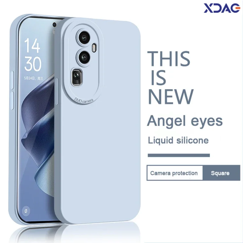 

Angel Eyes Original Phone Case for OPPO Reno10 Reno 10 Pro Plus 10Pro Pro+ 5G Candy Color Soft Liquid Silicone Bumper Cover Bags