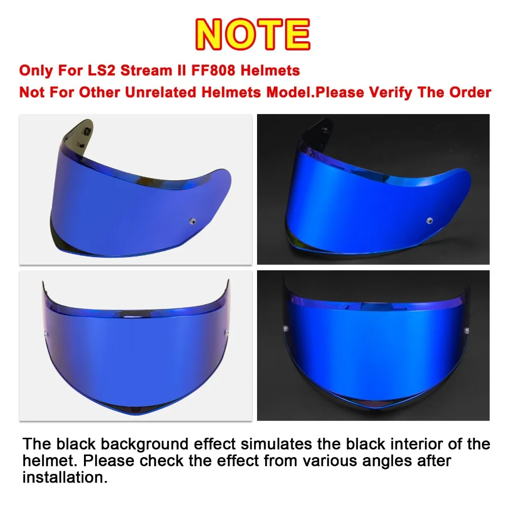 Motorcycle Stream II Visor Stream II Helmet Tinted Visor FF808 Ready Face Shield Replacement for LS2 Stream II FF808