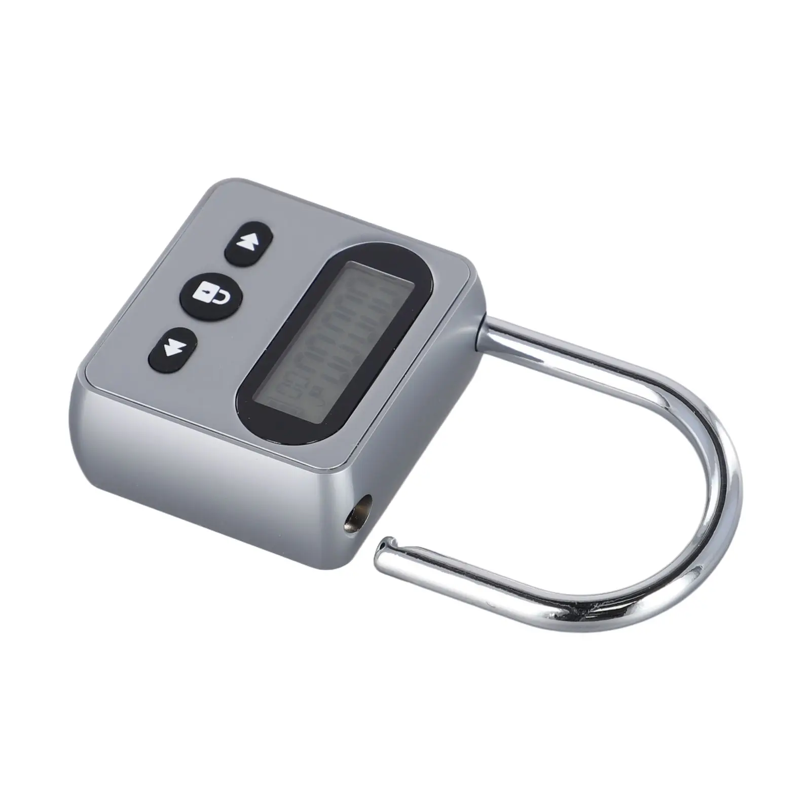 1pc Timing Padlock USB Rechargeable LCD Display Multi Function Electronic Time 999 Hour Timing Metal Timer Lock Household Tools