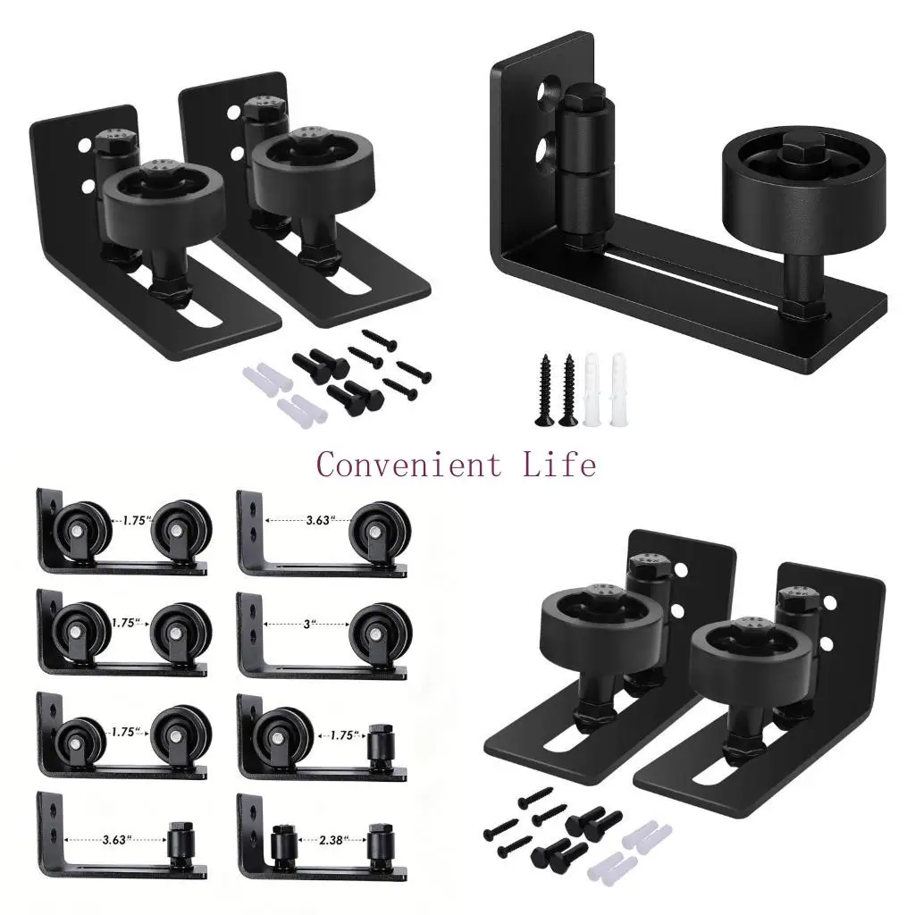 

L1EE Floor Mounted Barn Door Guide Roller, Adjustable Sliding Barn Door Floor Guide Roller for Sliding Door Alignment, Floor Fit