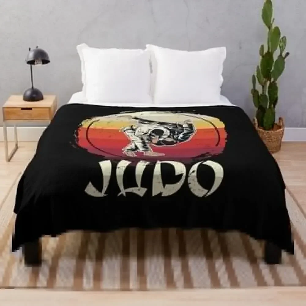 

Retro judo Throw Blanket