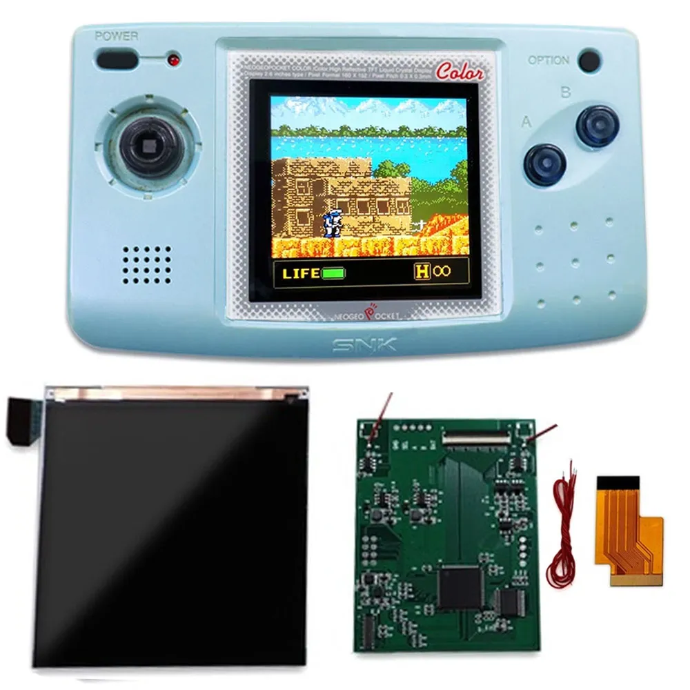 

HISPEEDIDO OSD IPS Screen Backlight LCD Mod Kits Colorful Changing Display for NGPC Slim