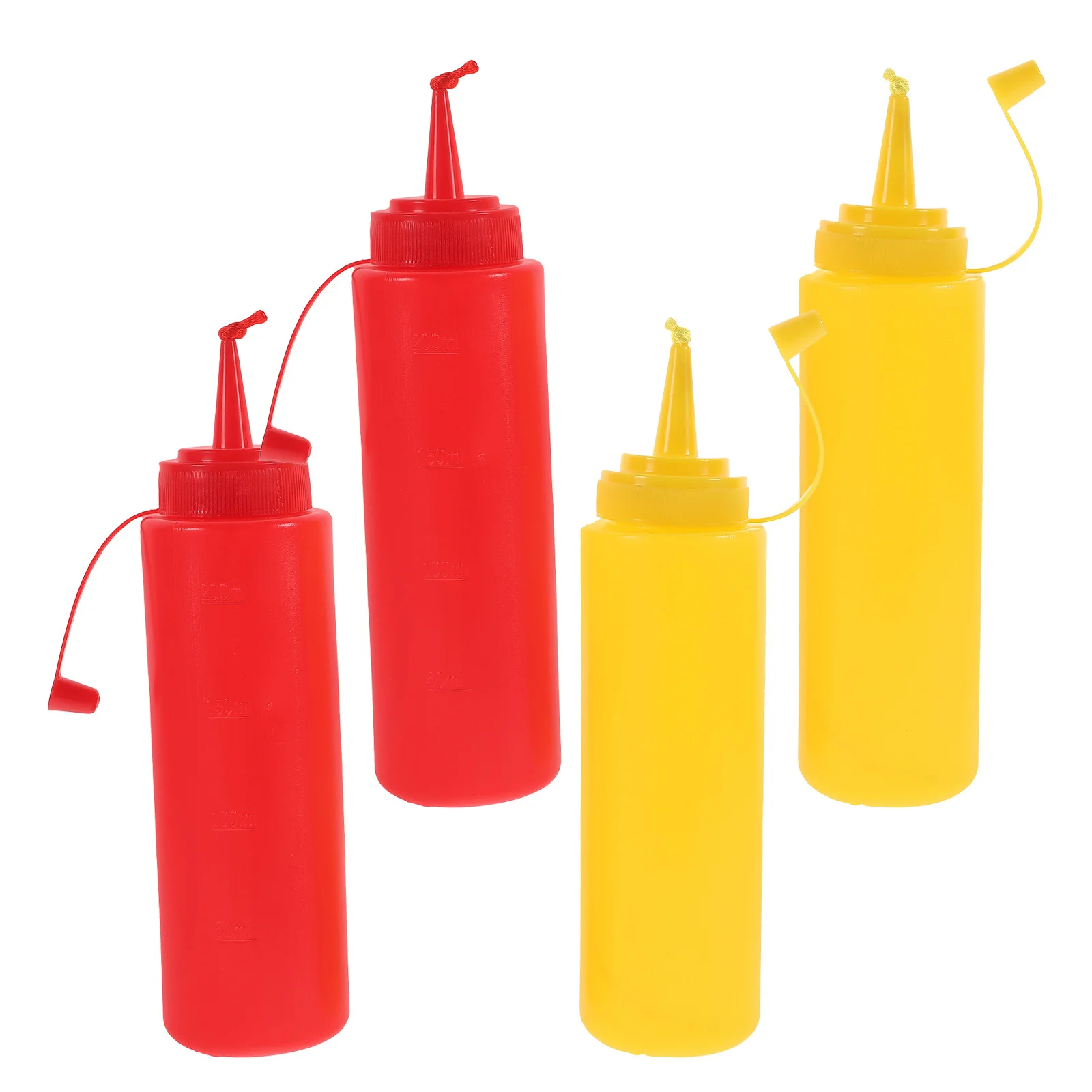 4-teiliges Ketchup-Senf-Streichflaschen-Set – realistisch aussehende knifflige Quetschspender für Witze – Festival-Party-Requisiten April