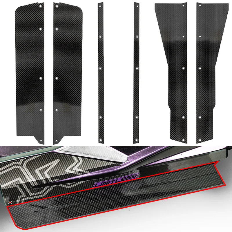 2pcs Carbon Fiber Side Skirt Set for 1/7 ARRMA FELONY INFRACTION 6S LIMITLESS F1 V2 Car Truck Upgrade Parts ARA320509