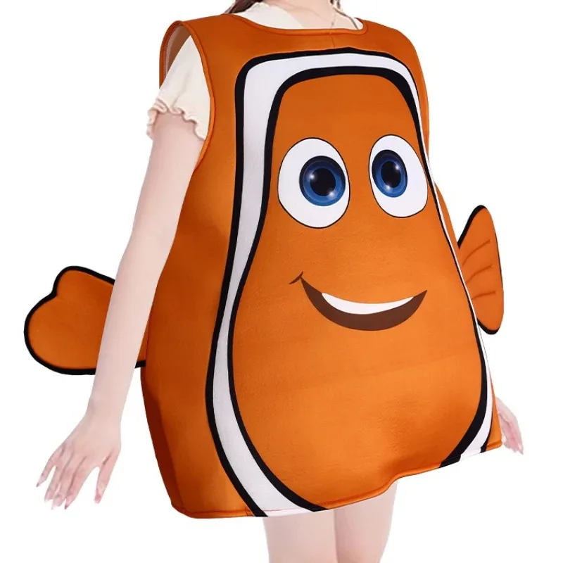 qq28LQHalloween Mobilização Subaquática Clownfish Animal Composto Esponja Traje Pixar Filme Animado Nemo Clo