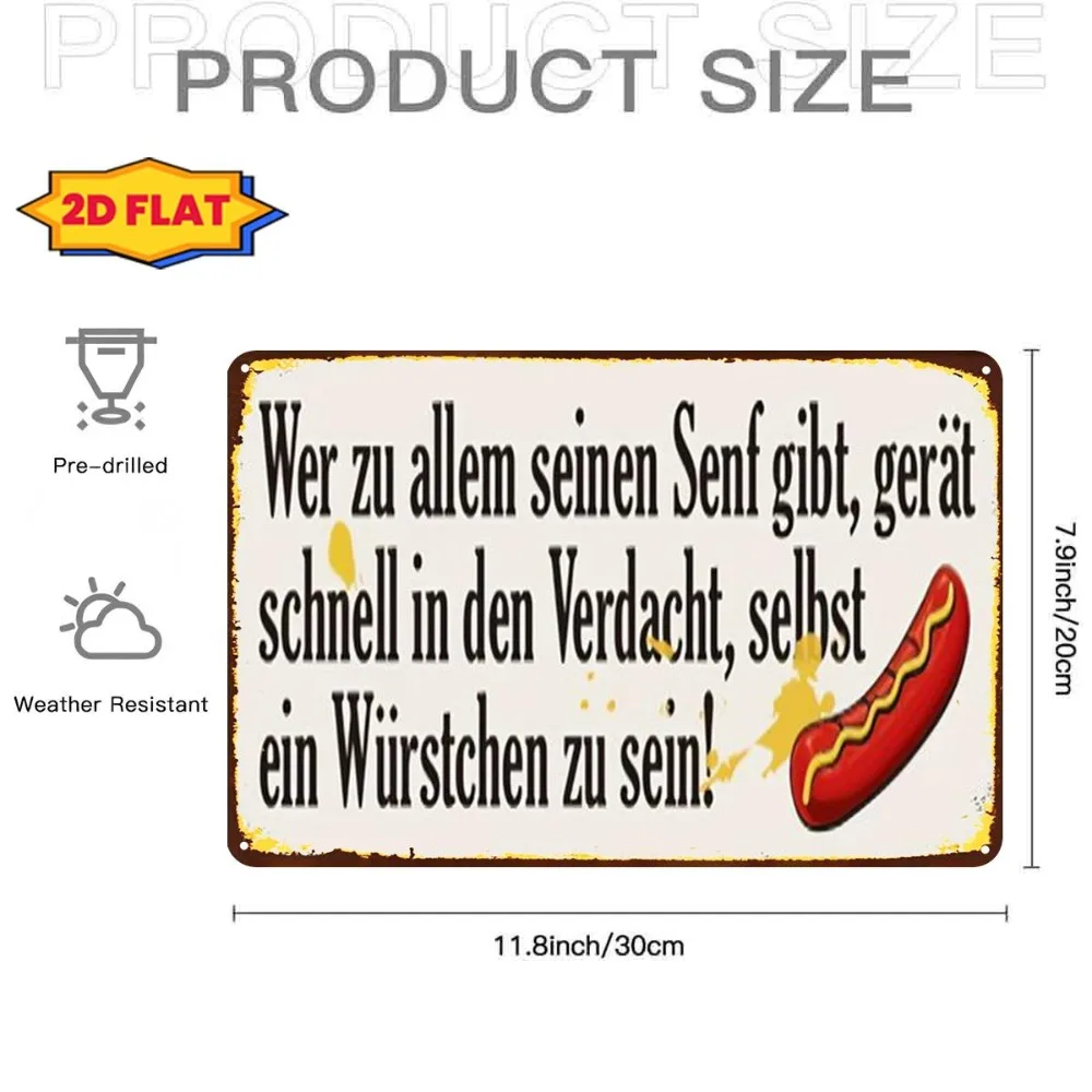2D Flat Aluminum Classic Multi‑scene Decor Plaque, Vintage Wise Life‑Philosophy Metal Sign for Kitchen Office Home Wall Decor