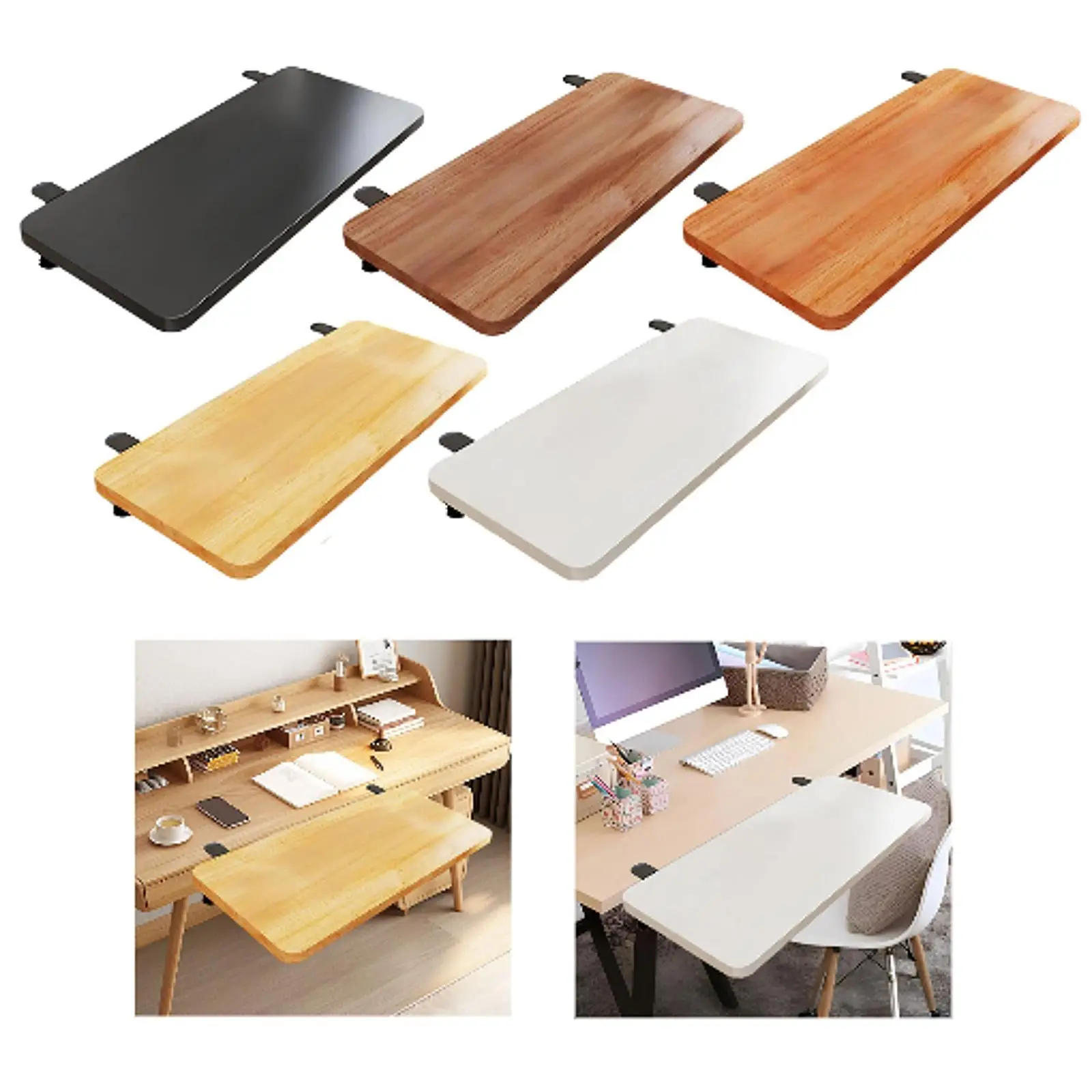 Desk Extender Tray, Desk Extender Board Table Mount, Multifunctional Wrist Support Arm Rest Expansion for Office
