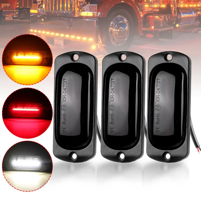 12V 24V Truck Led Side Marker Clearance Warning Lamp With E8 CE Rohs Taillights Indicator Light For Car Trailer Lorry Bus SUV