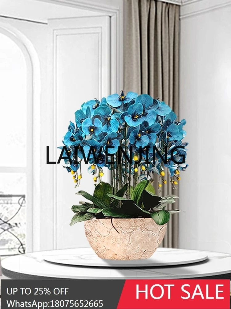 Phalaenopsis Artificial Flower Suit Overall Floral Living Room Dining Table High-End Ornamental Flower