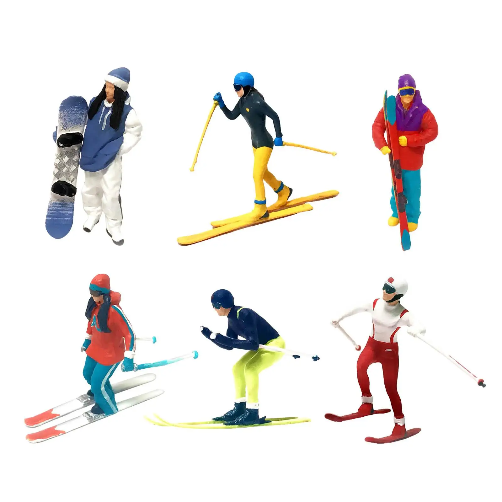 

1/87 Skiing Figures Architecture Model Movie Character for Building Scene