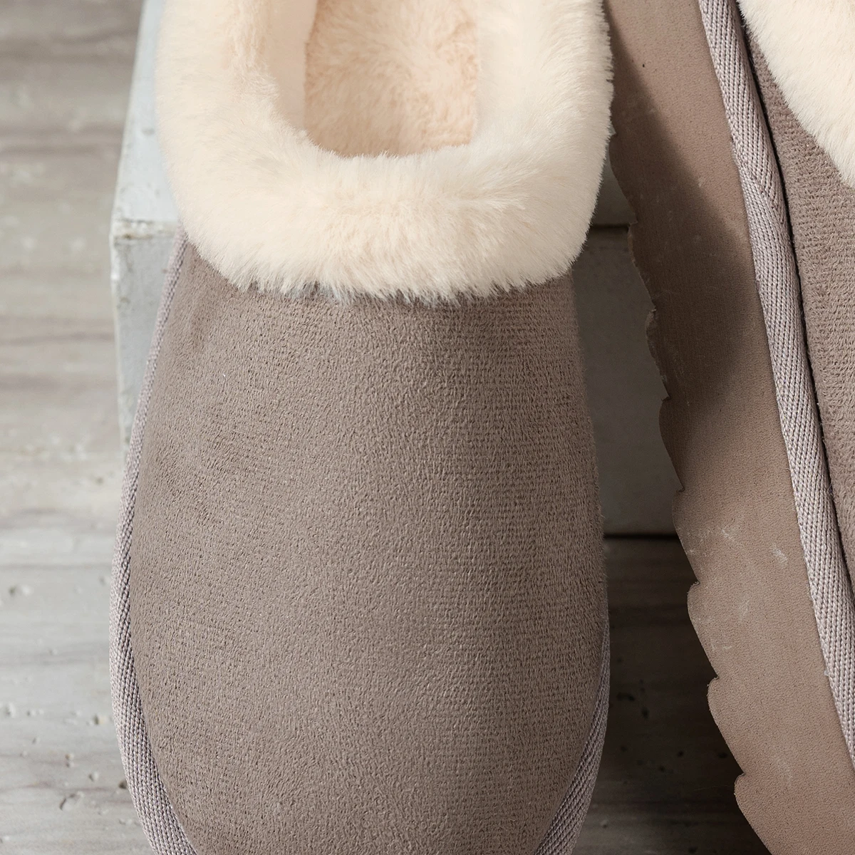 Wintermode Damen Flauschige Dicksohlige Freizeitschuhe, Dicksohlige Rutschfeste und Warme Hausschuhe mit Fellfutter – Detail 30