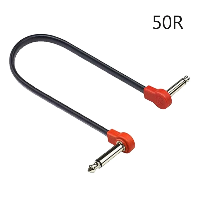 YD61 Guitar Patches Cables 6.35mm Right Angle Guitar Effect Pedal Cables Low Noise and Good Quality Guitar Effect Pedals Plug