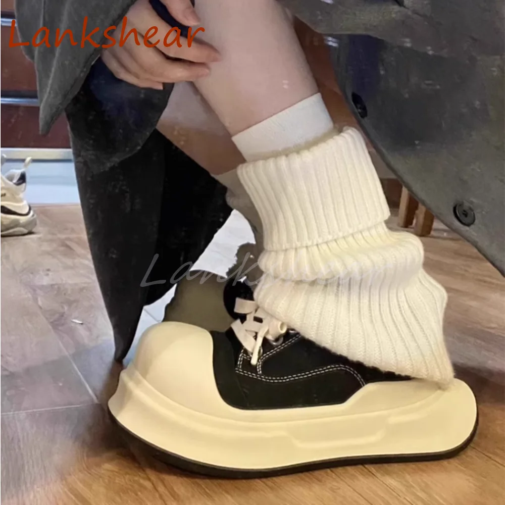 Round Toe Big Toe Women Shoes Flat Sole Cross Tied Thick Sole Solid Fashion Sping Lace Up Office Women Shoes 2024 New Arrivals