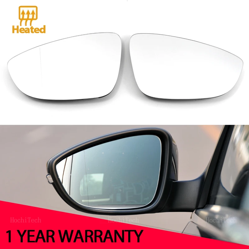 For Volkswagen VW CC 08-16, EOS Scirocco, Jetta MK6 Passat B7 Bettle A5 EU Side Mirrors Lens Door Wing Rear View Mirror Glass