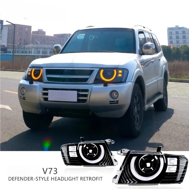 LED Headlights For Mitsubishi Pajero V73 2004-2011 Upgrade Modify Headlight Assembly Plug And Play