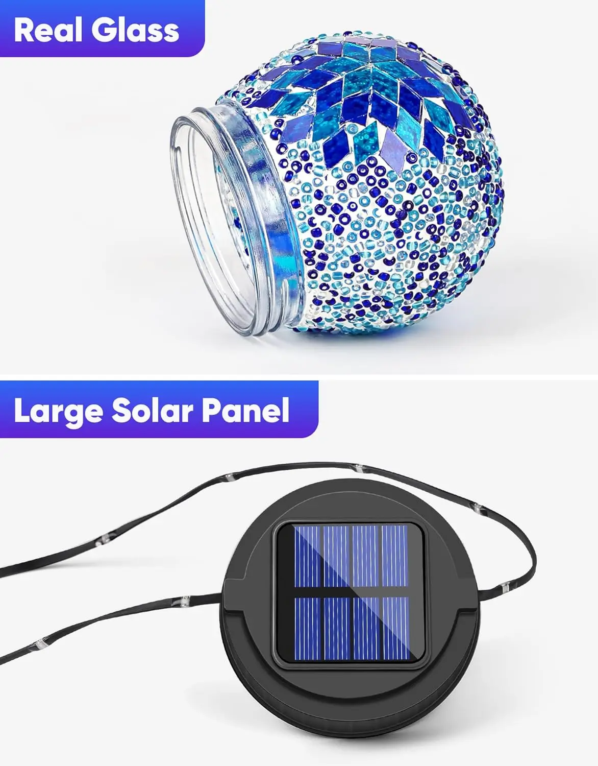 6 عبوات من الفوانيس المعلقة بالطاقة الشمسية، وأضواء خارجية مقاومة للماء للحديقة والفناء وديكور العطلات