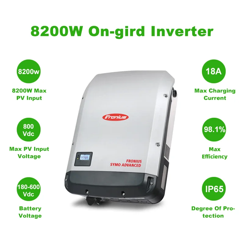 Fronius EU Stock Primo 8.2-1 مرحلة واحدة 8200 واط عاكس للطاقة الشمسية